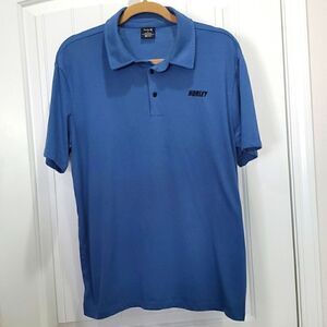 Hurley Solid Blue Mens Polo Shirt, H2O DRI Ace, size Large